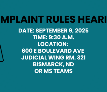Complaint Rules Hearing